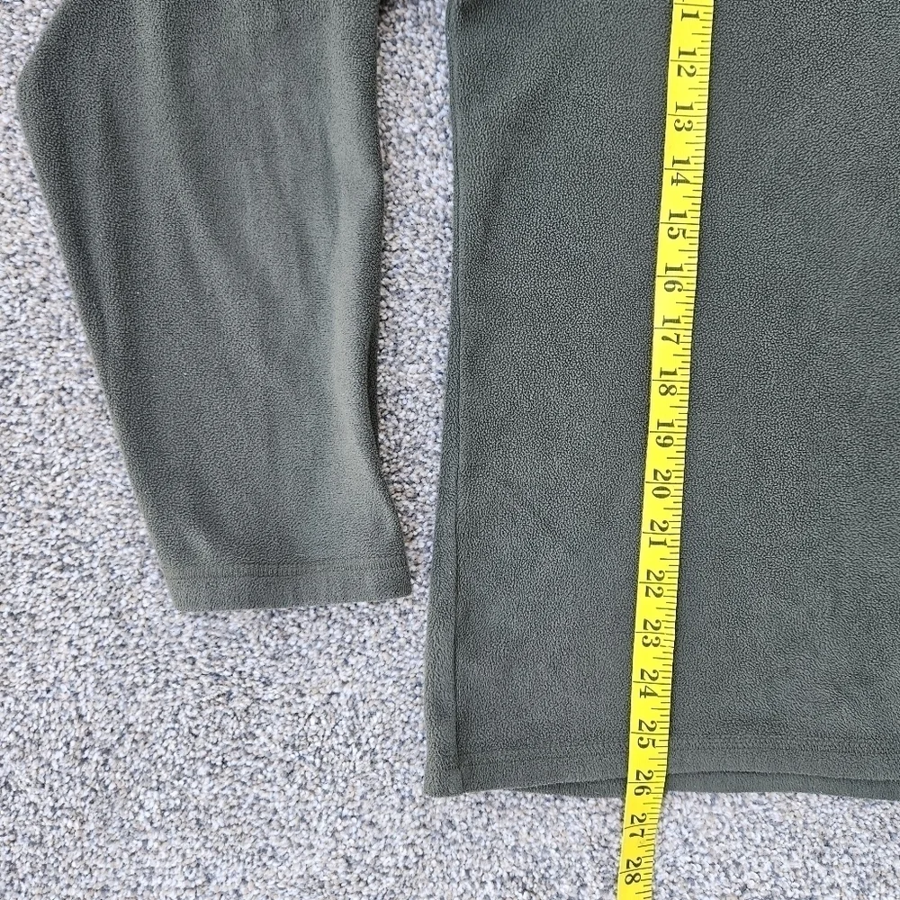 The North Face Fleece Jacket Mens Size Medium Hunter Green Half Zip Pullover